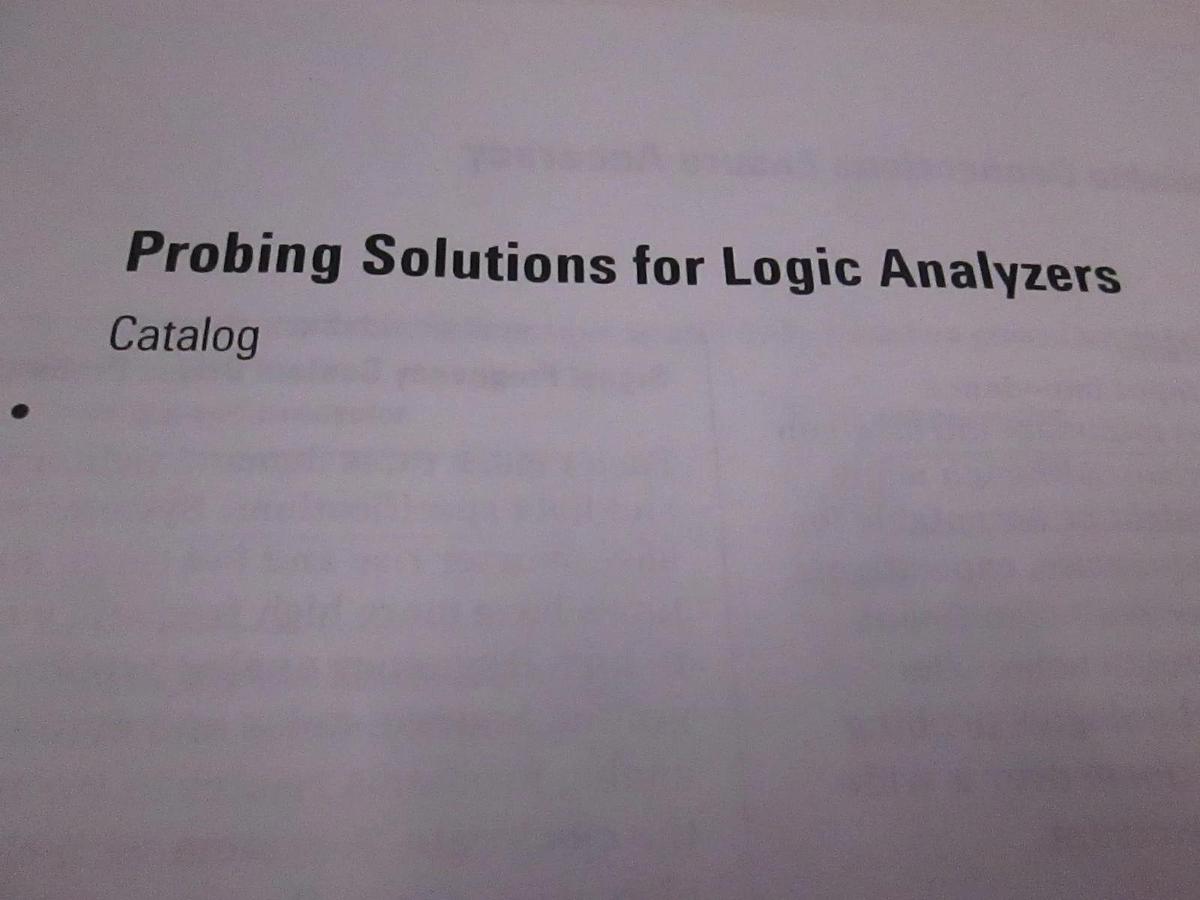 Used Agilent Probing Solutions for Logic Analyzers Catalog, Used