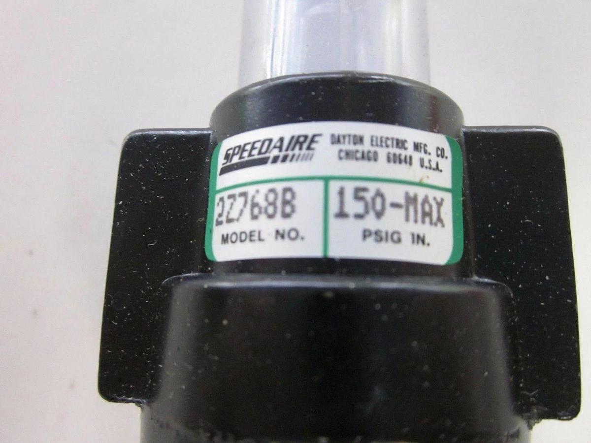 Used Speedaire 2Z768B Lubricator, 150-Max PSIG IN., 1/4" Female In/Out, NIB- LOT of 2