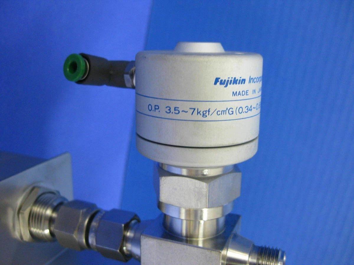 Used Tokyo Keiso F97-240254-3 Purge Meter, 20-200 l/Min N2 with Fujikin Pneum.Valve