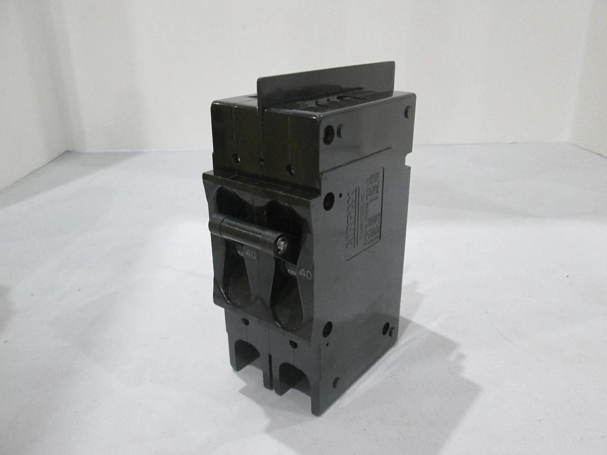 Used Airpax, 219-2-1-62F-5-8-40, Circuit Breaker, 40A, 2 Pole, Used