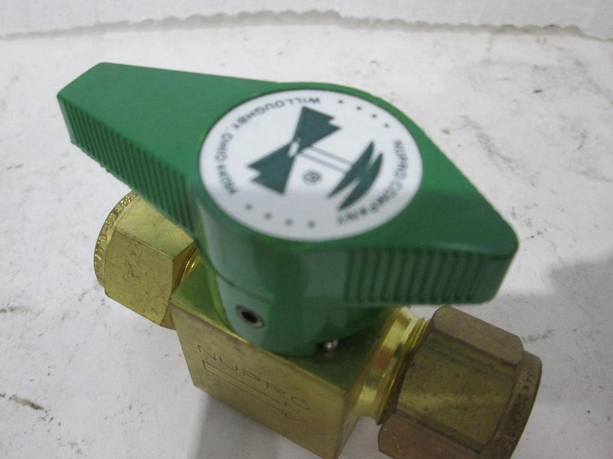 Used Nupro, B-8P6T, 1/2" Brass Ball Valve, Used