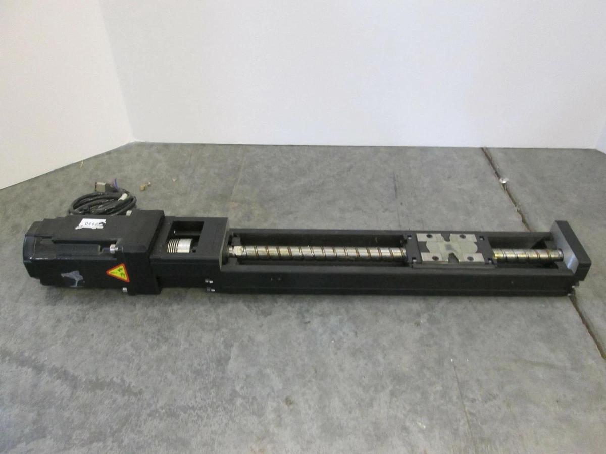 Used THK SKR33 Linear Actuator w/ Kollmorgen AKM21E-BNMNC-00 Servomotor, Used