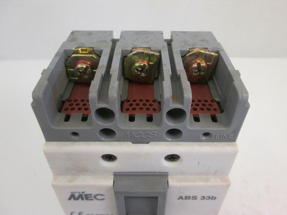 Used Meta MEC ABS 33B Circuit Breaker - 3 POLE 5 AMP, Used