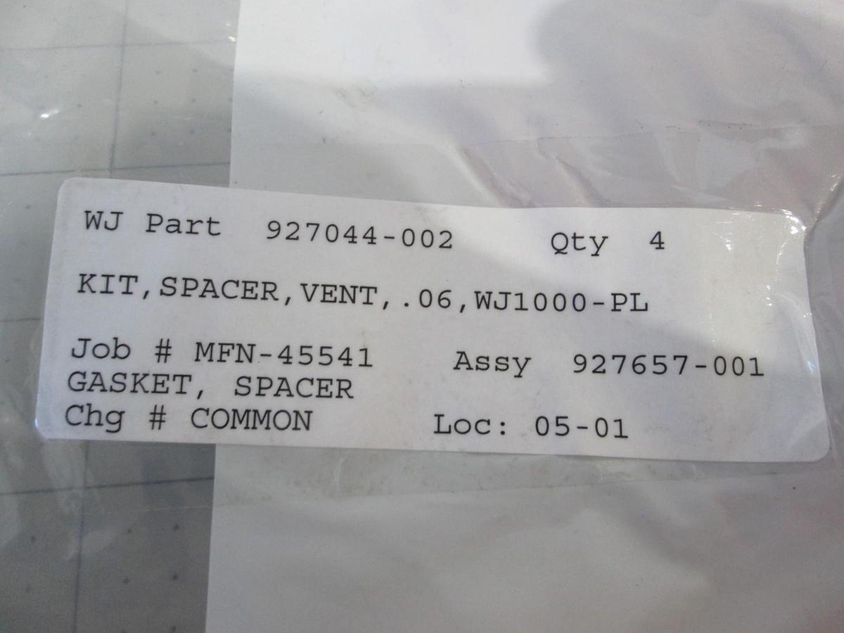 Used Watkins Johnson, 927657-001, WJ1000 APCVD Vent Spacer Kit, New