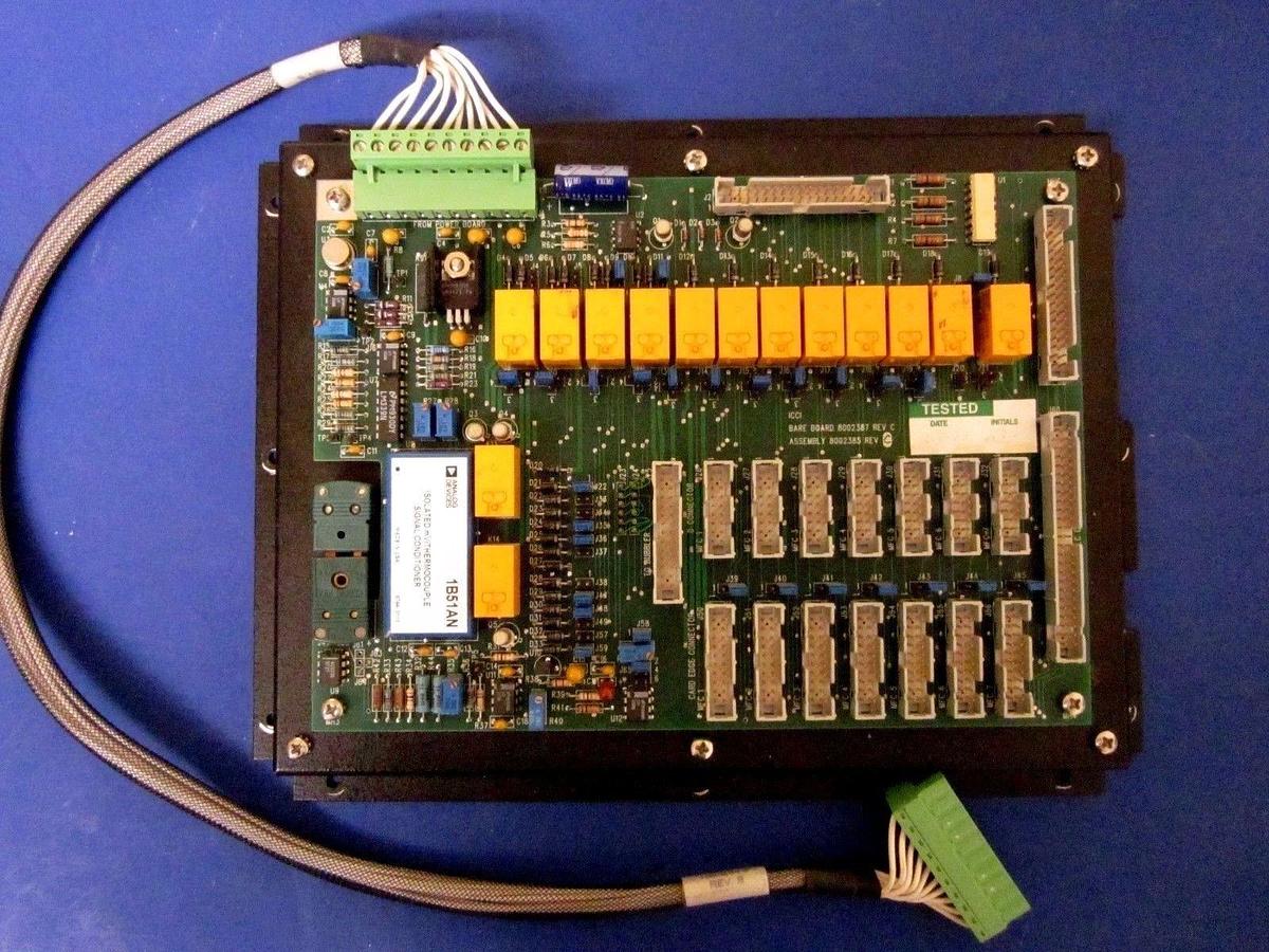 Used ICCI PCB Assembly 8002385 Rev C gas interface board pyro w sheet metal