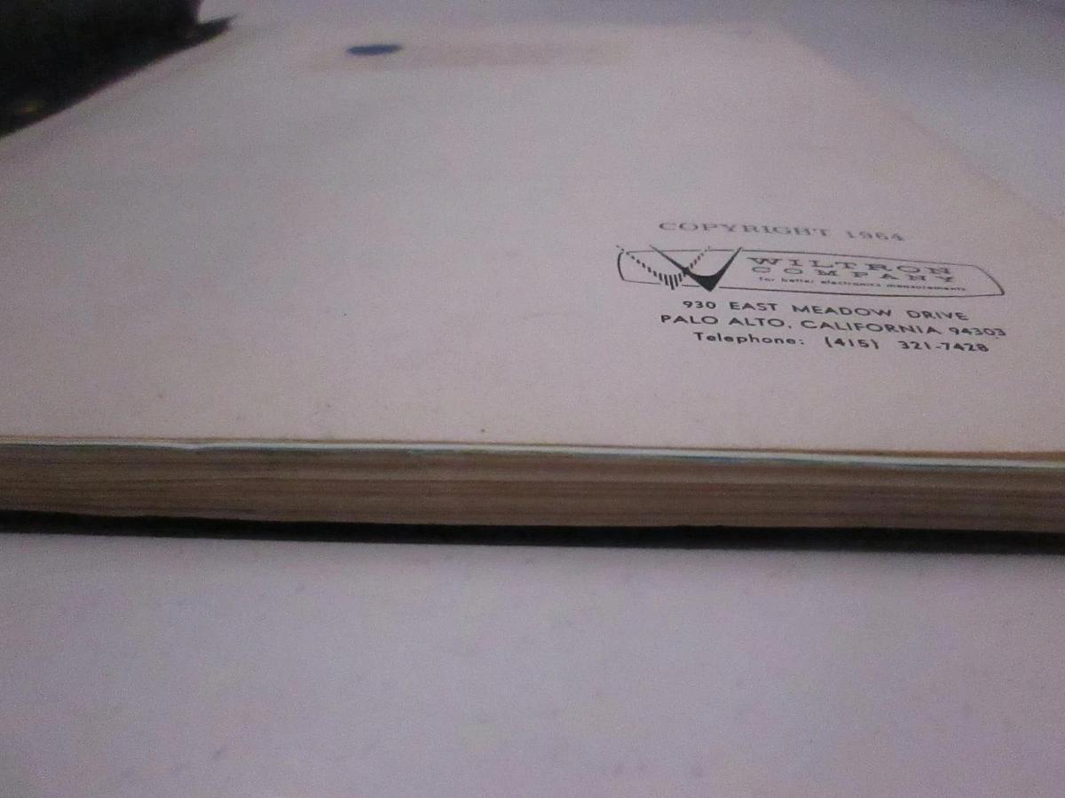 Used Wiltron Model 310B/311 Phase, Amplitude, Impedance Instruction Manual, Used