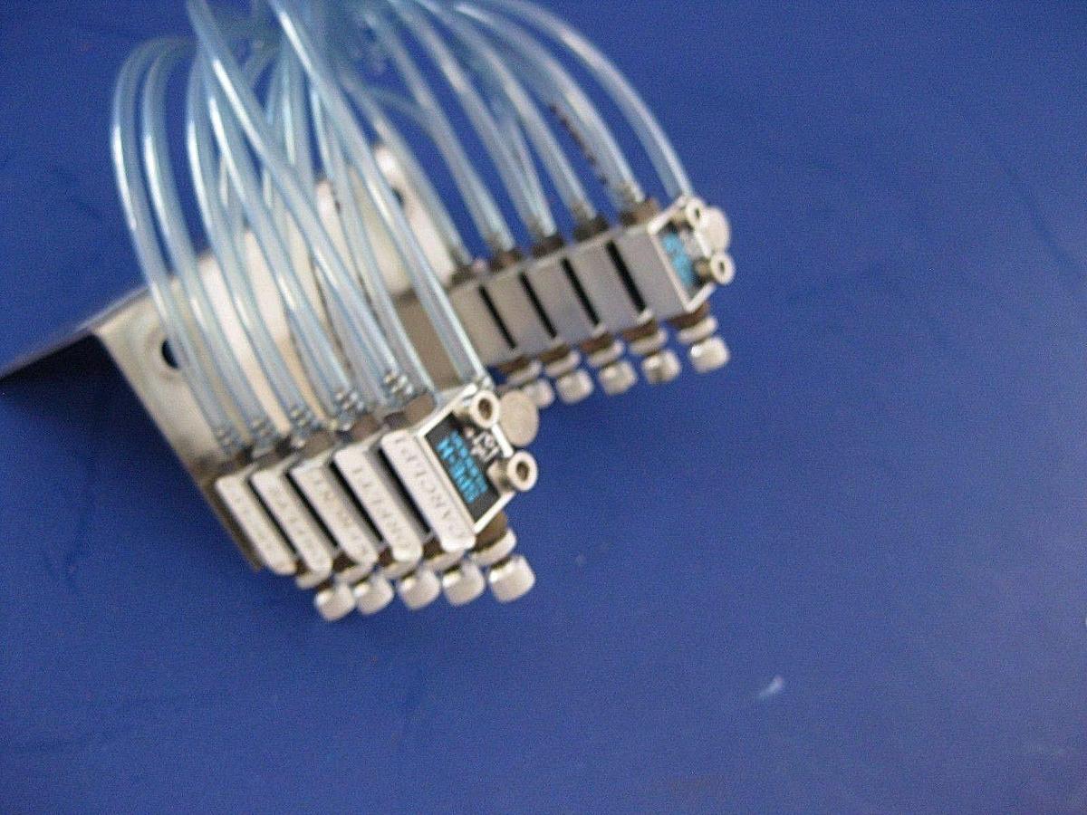 Kuroda SPE-H Flow Control Valve Assembly with 10 Elbow Valves, Used