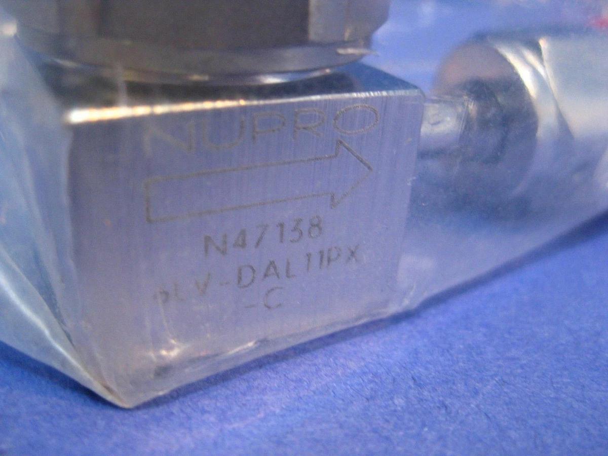 Used Nupro 6LV-DAL11PX-C Diaphragm Valve Assembly, 1/4" VCR, N.C. New