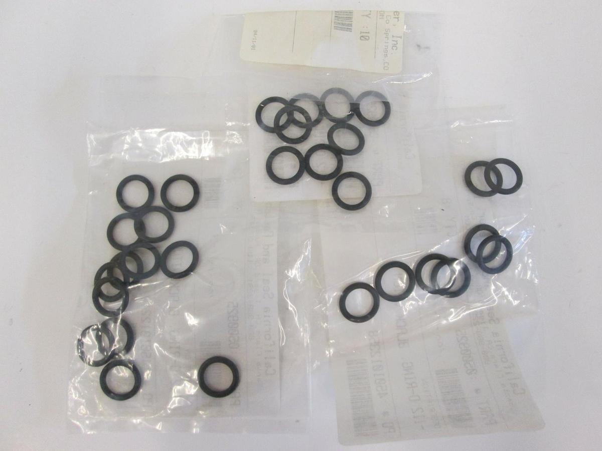 California Seal, 0500925, Silicone Black Viton -112, O-Ring Lot of 31