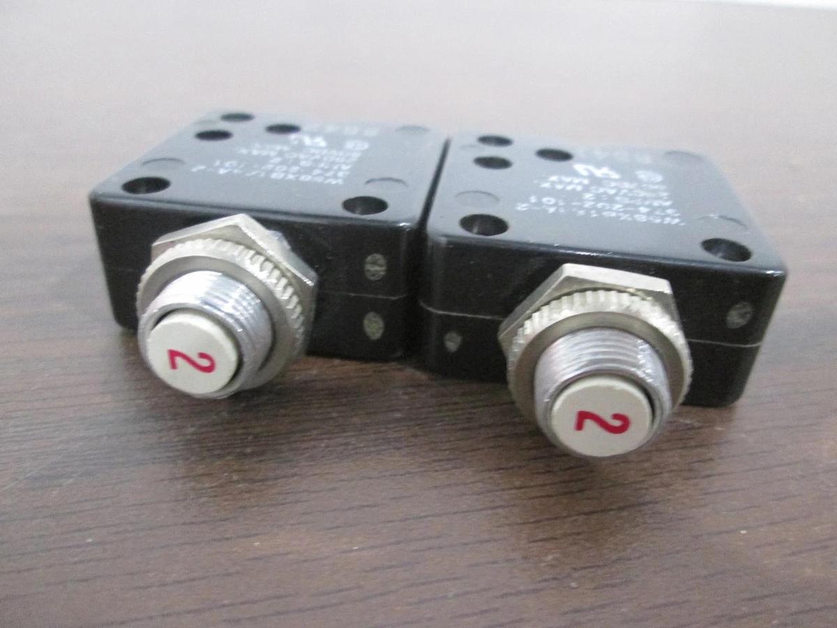 Used Potter & Brumfield, W58XB1A4A-2, 2A, Thermal Circuit Breaker, Used, Lot of 2