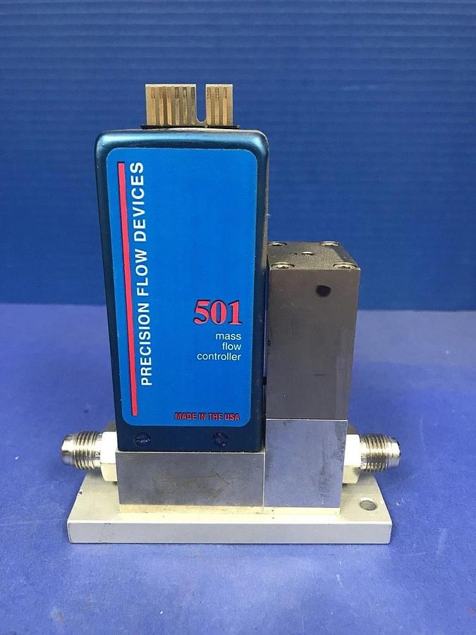 Used Precision Flow Devices 501 Mass Flow Controller MFC, Silane SiH4, 500 SCCM, Used