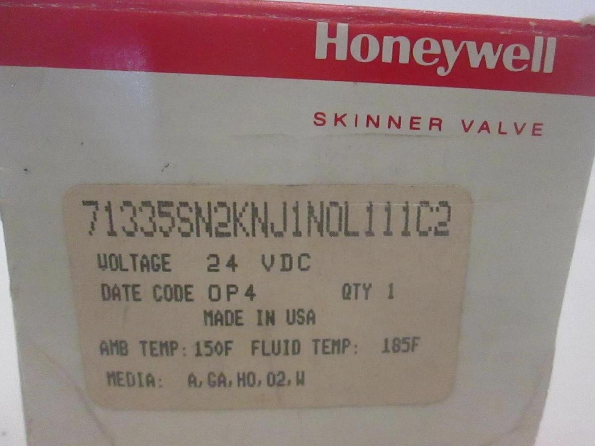 Honeywell, 71335SN2KNJ1N0L111CS, Skinner Solenoid Valve, 24 VDC, New