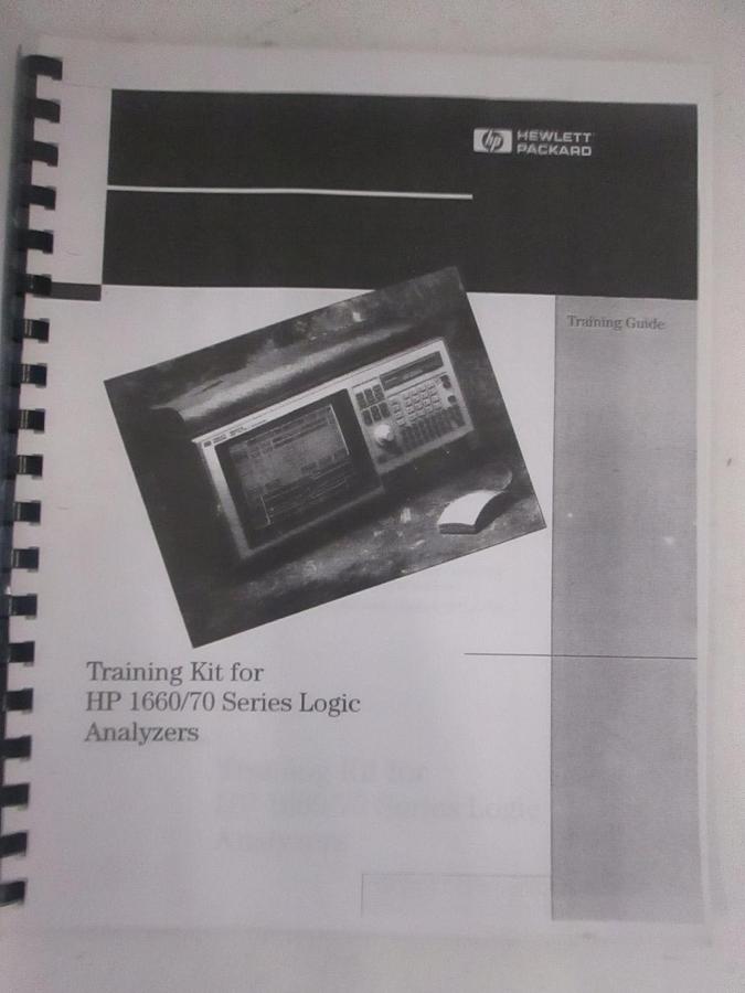 Used HP Training Kit for 1660/70 Series Logic Analyzers Training Guide, Used