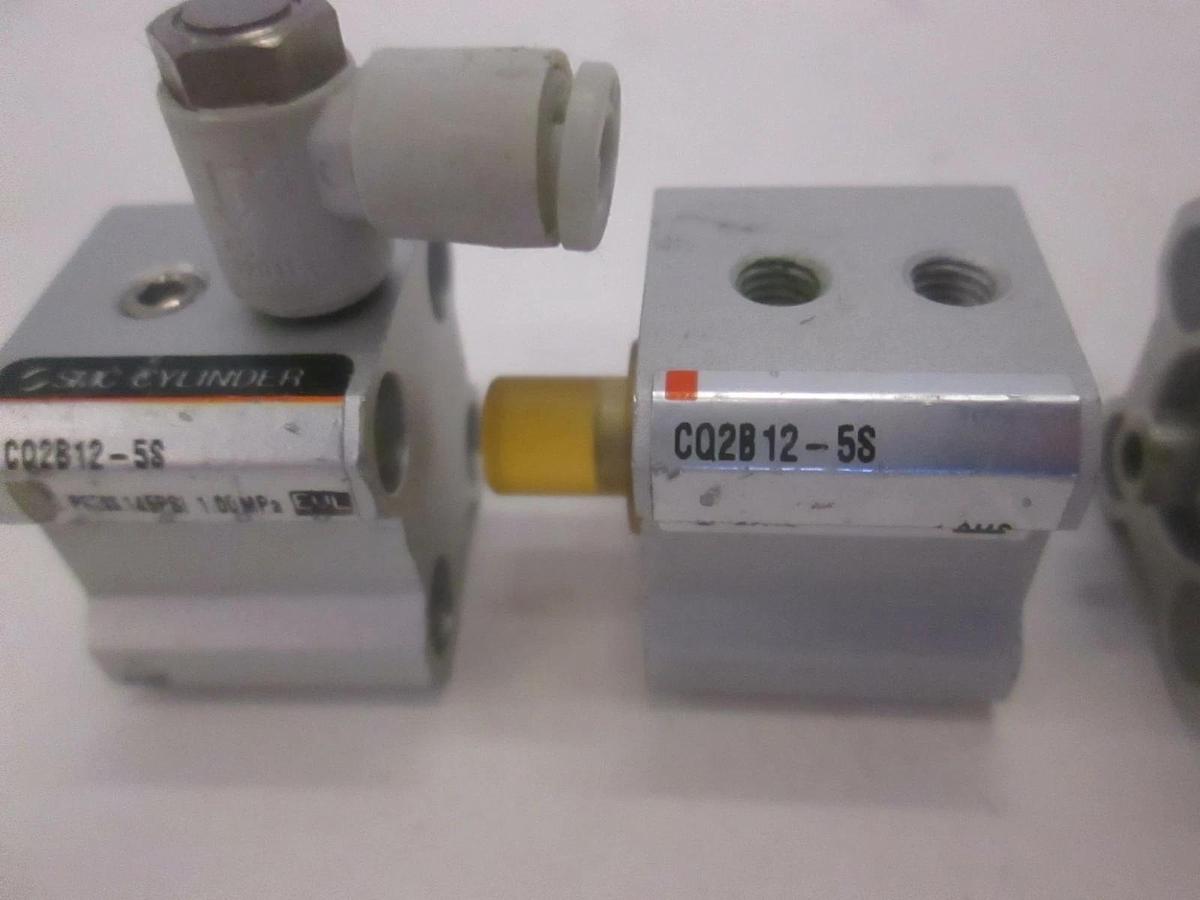 Used SMC, CQ2B12-5S, Pneumatic Cylinder, Used, Lot of 3