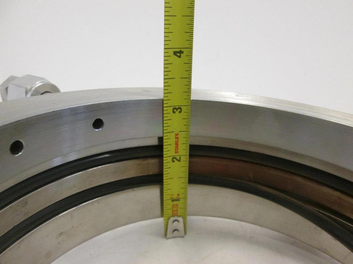 Used End Cap, 150/156 Front LPCVD Furnace Flange, water cooled, 1/4 vco gas in Used