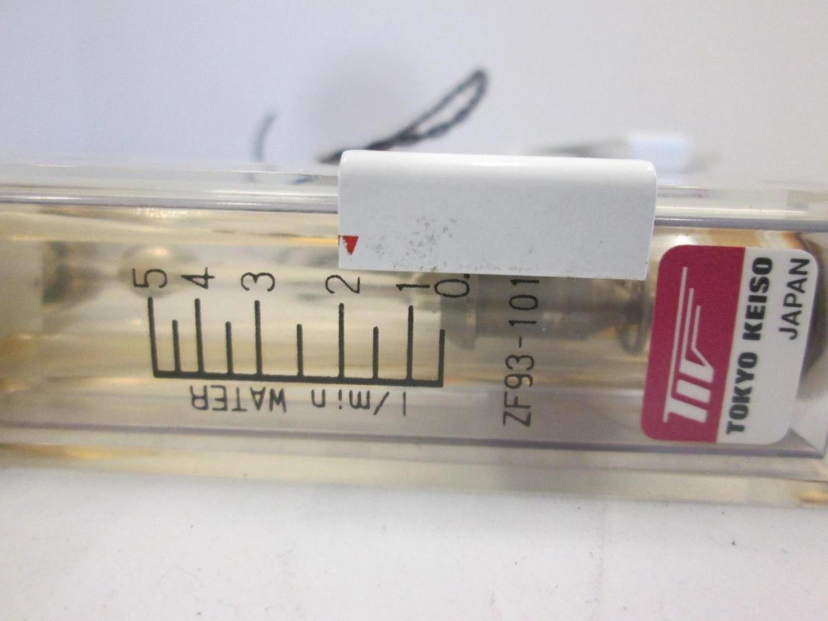 Used Tokyo Keiso, ZF93-1011, Purge Meter, 0-5 I/Min Water, Used, Lot of 2