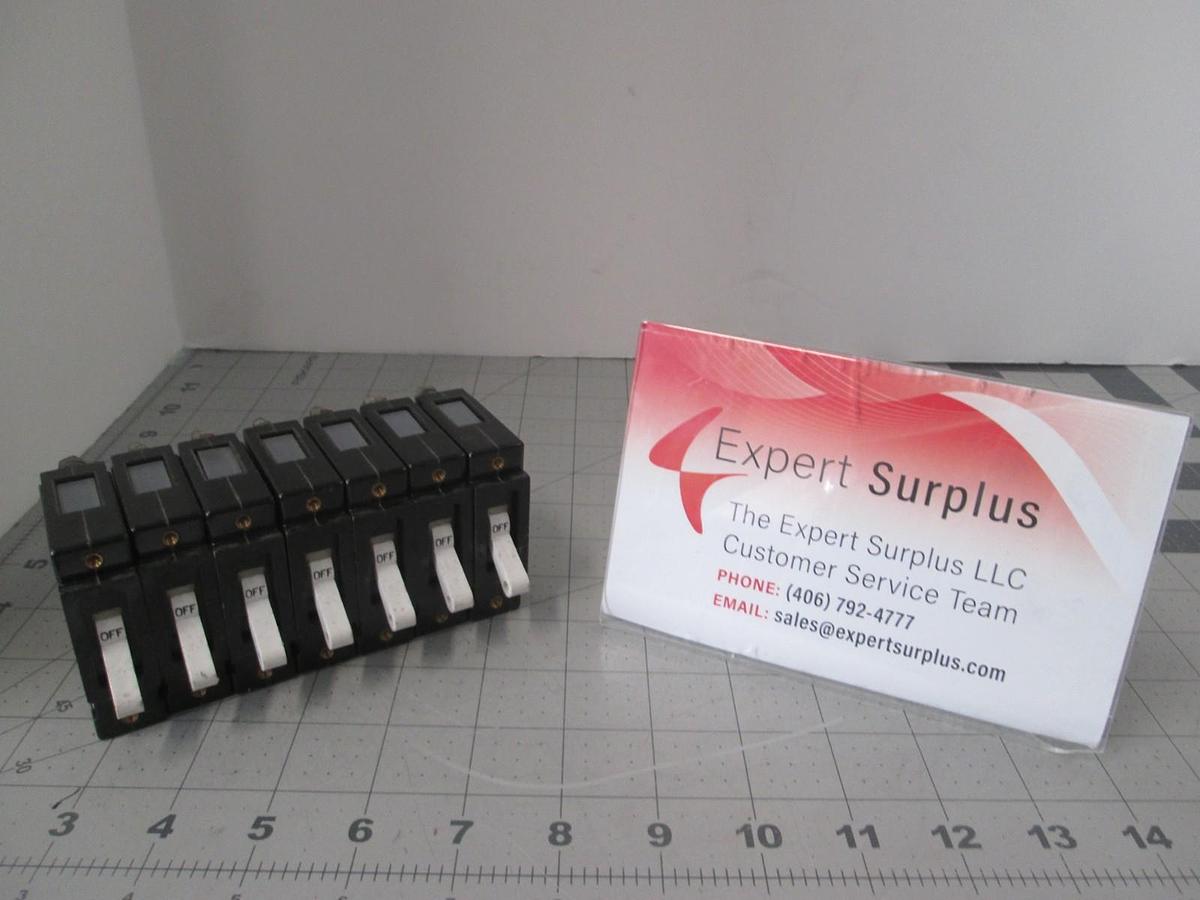 Used Airpax, Circuit Breaker, Single Pole, 205-1-1-66-3-153, Used, Lot of 7
