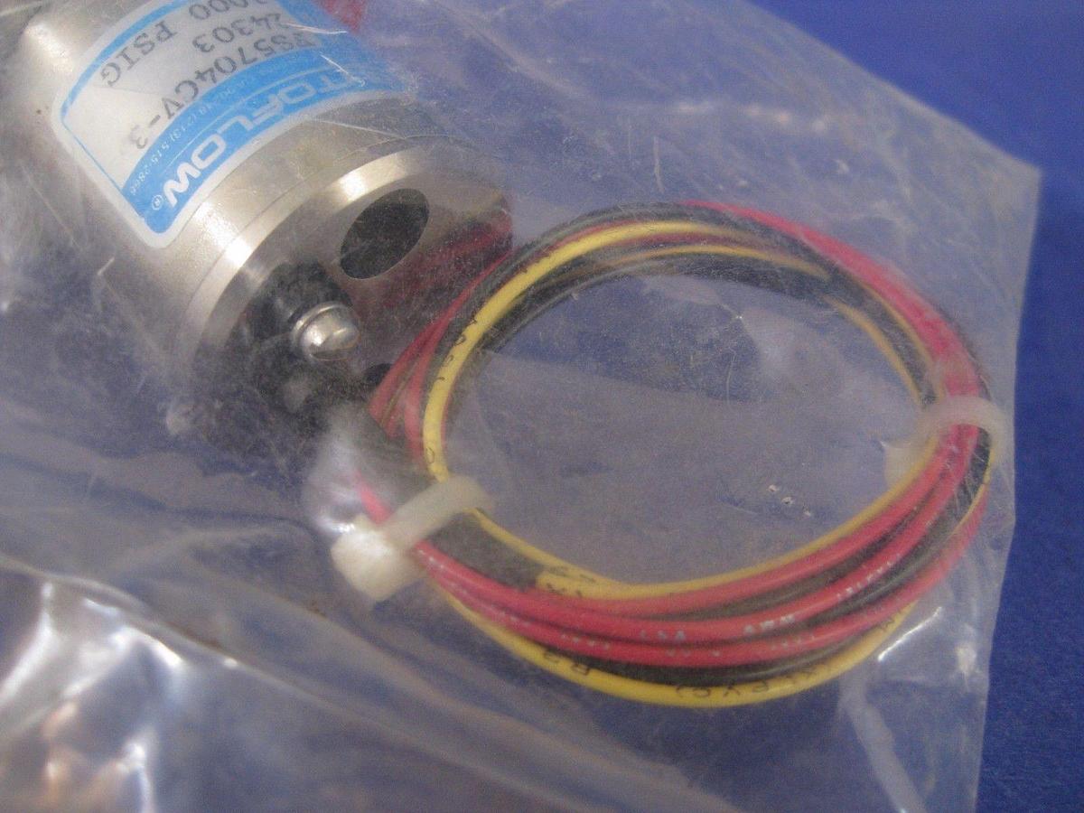 Used Autoflow FS5704CV-3 Adjustable Flow Switch for High Flow Liquid, Viton Seal, NEW