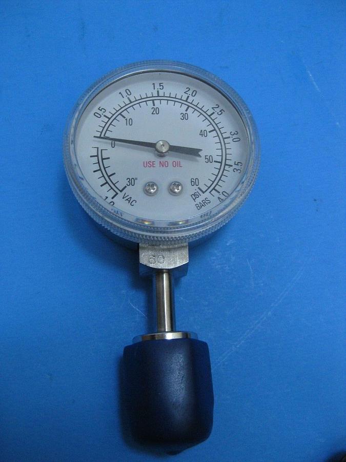 Used Pacific Scientific Gauge 30"-0-60 psi / -1-4 bar, 1/4" FVCR