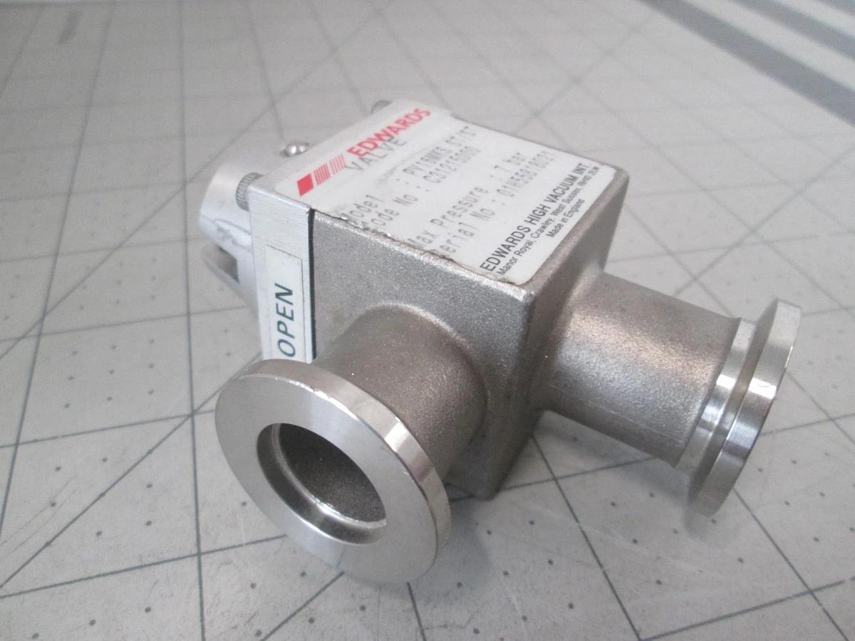 Used Edwards PV16MKS ST/ST Manual Isolation Vacuum Valve, Used