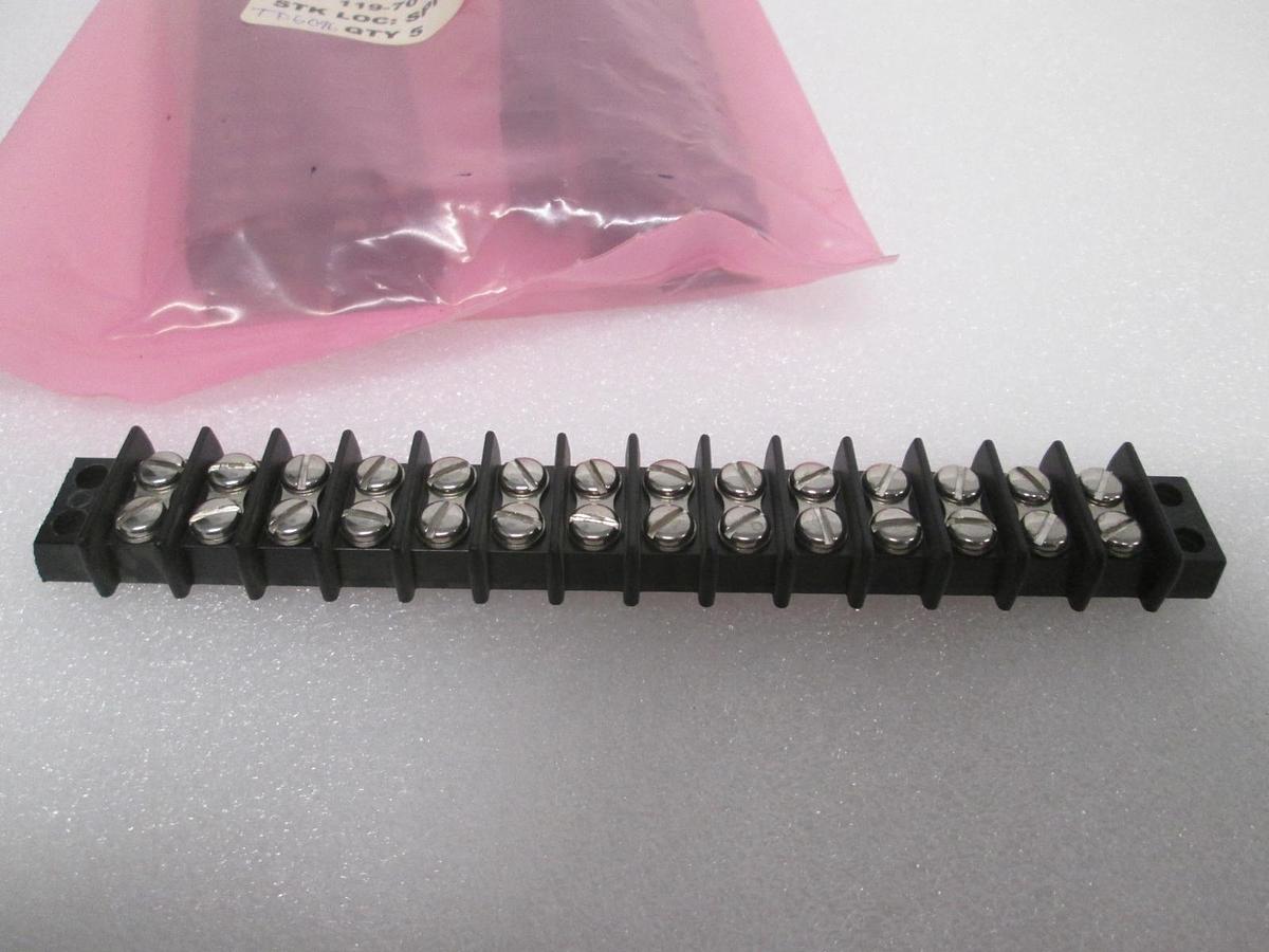 Cinch, Double Row Terminal Block, 14 Position, 119-7014, New, Lot of 6