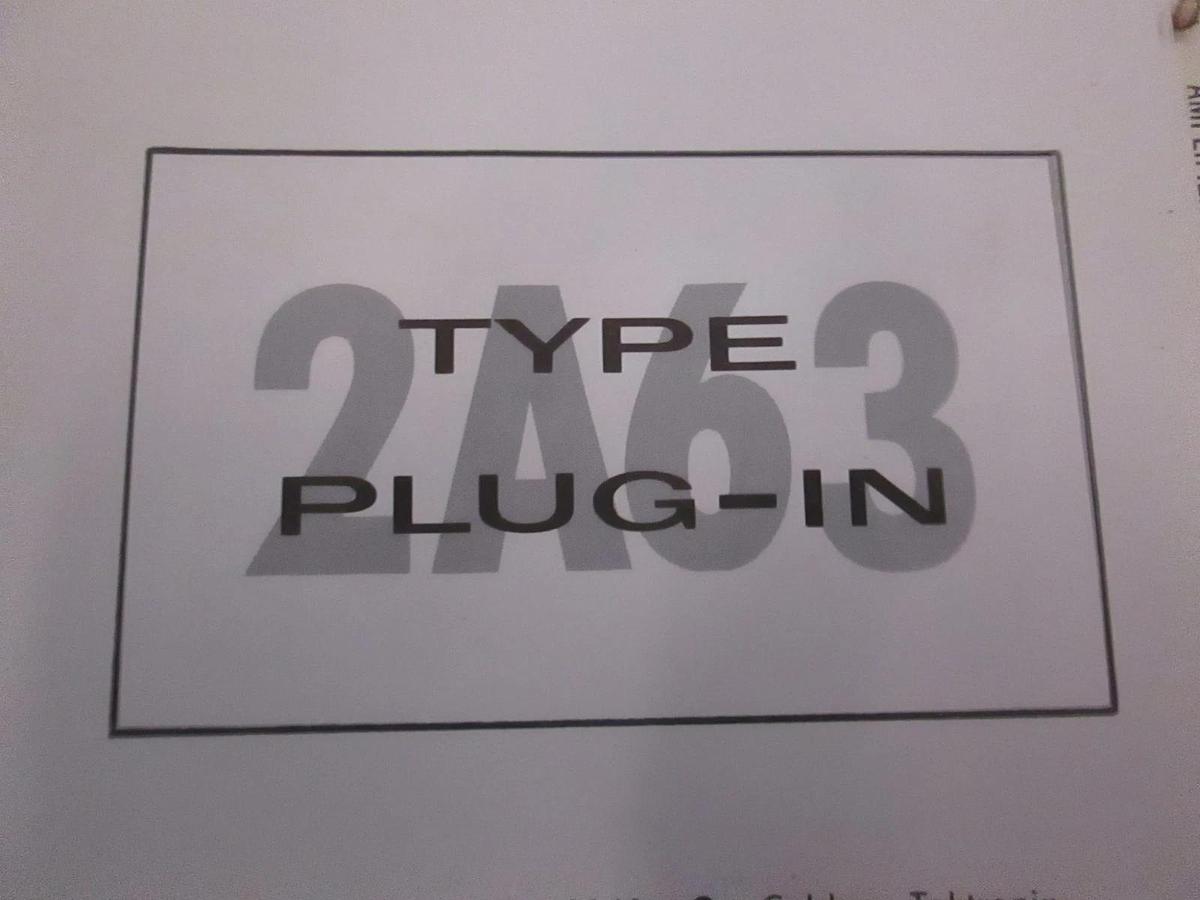 Used Tectronix Type 2A63 Plug-In Instruction Manual, Used