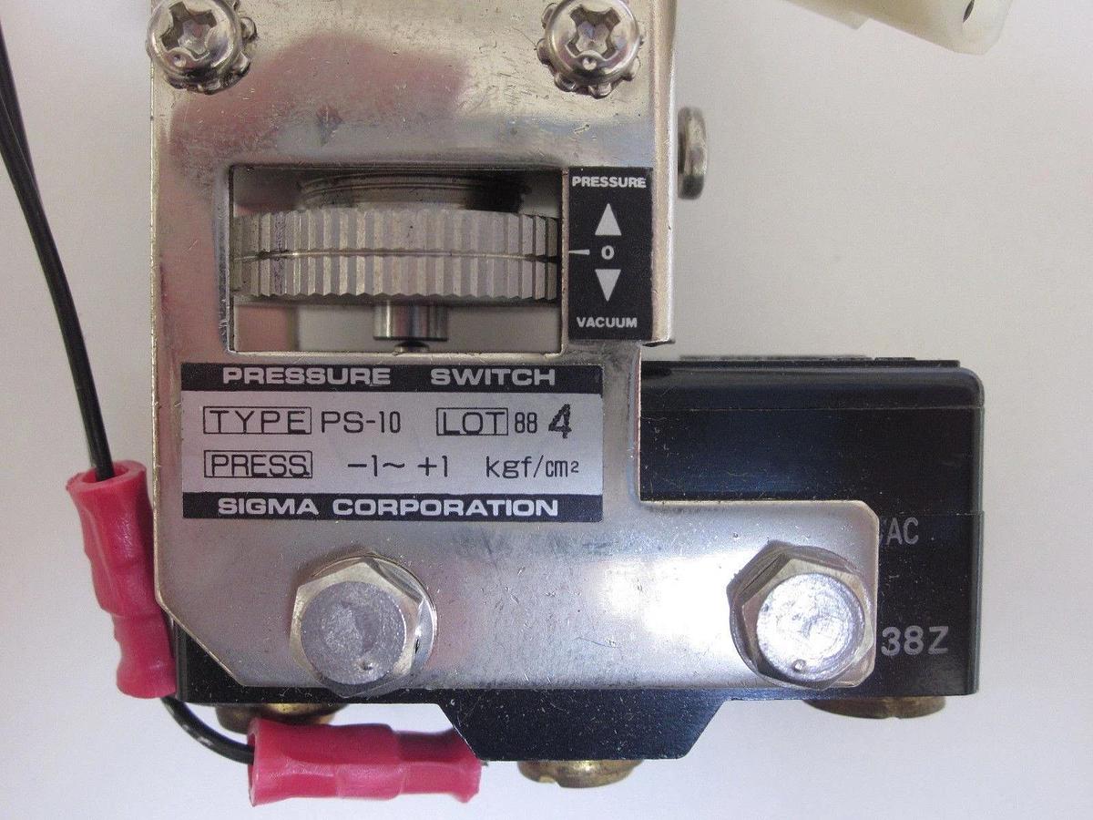 Used Sigma Type PS-10 Pressure Switch, Used, Lot of 2