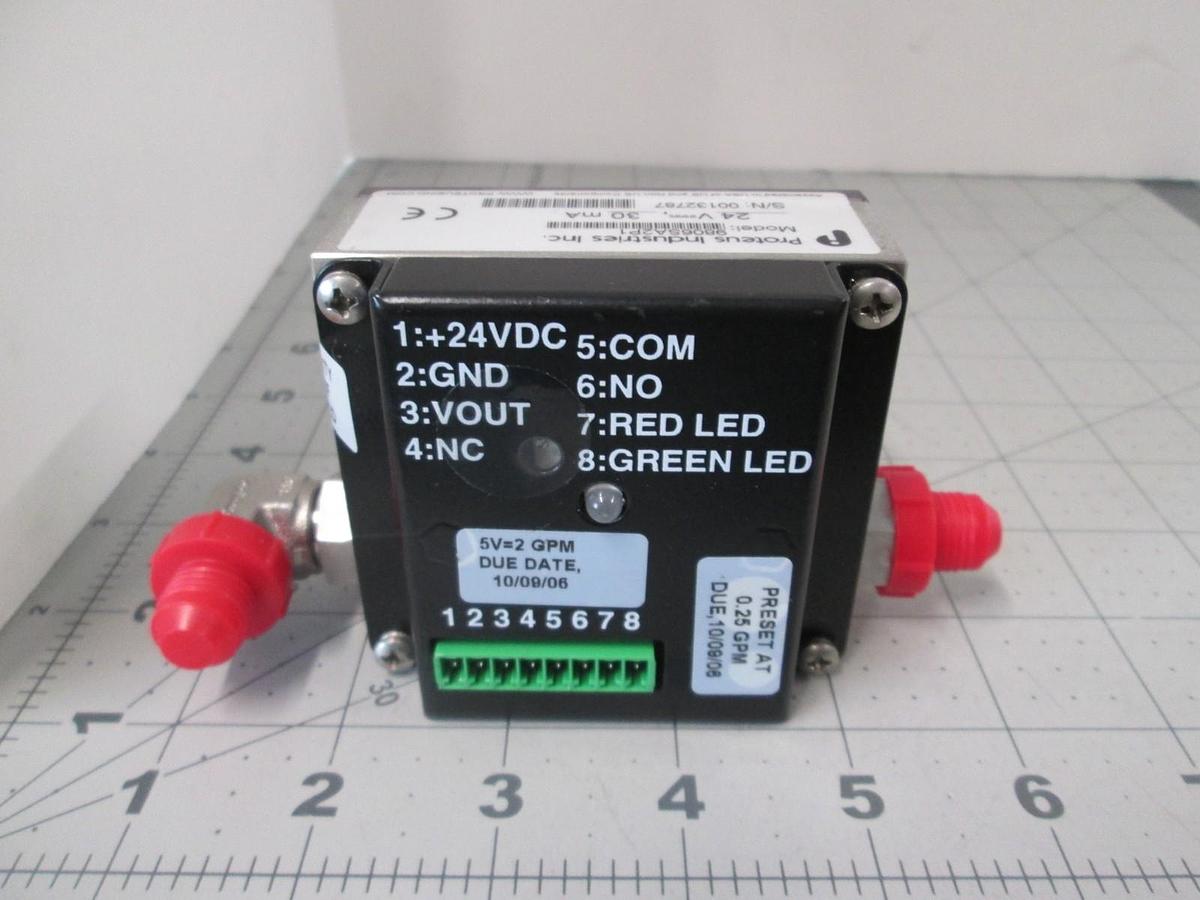 Proteus, Model 9806SA2P1, Fluid Flow Switch, 24V, 30mA, New