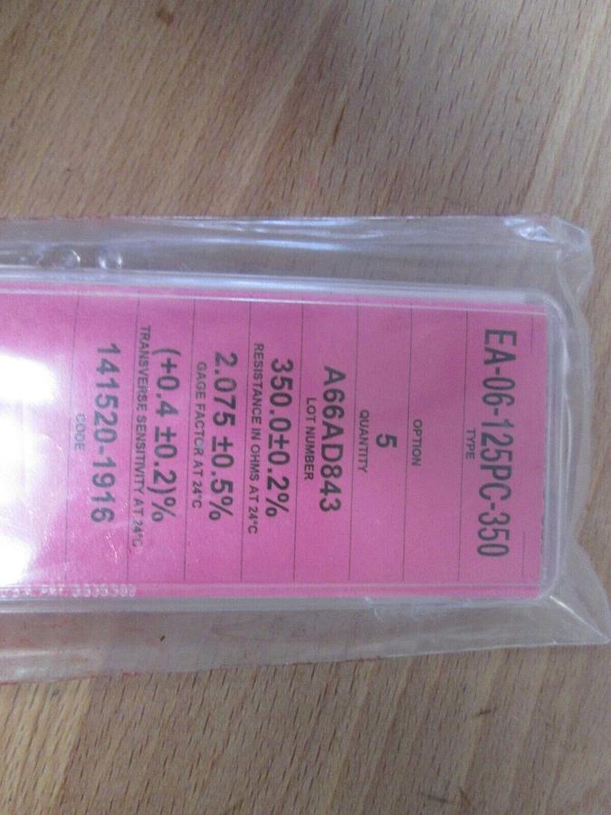 Used Micro Measurements EA-06-125AC-350 Strain Gage EA06125BZ350 Package of 5 New