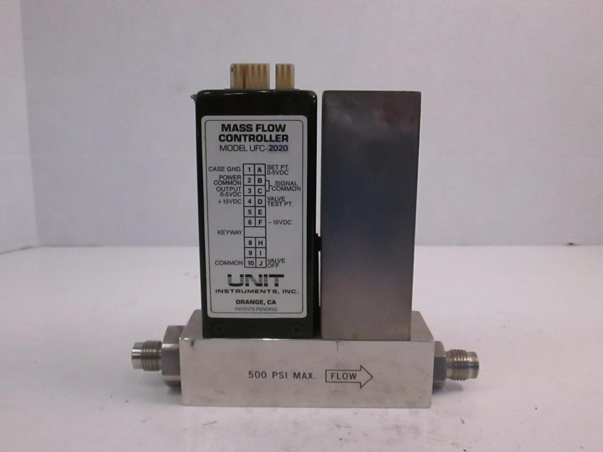 Used Unit UFC-2020 Mass Flow Controller, N2, 20 SLM, 1/4" MVCR, Used