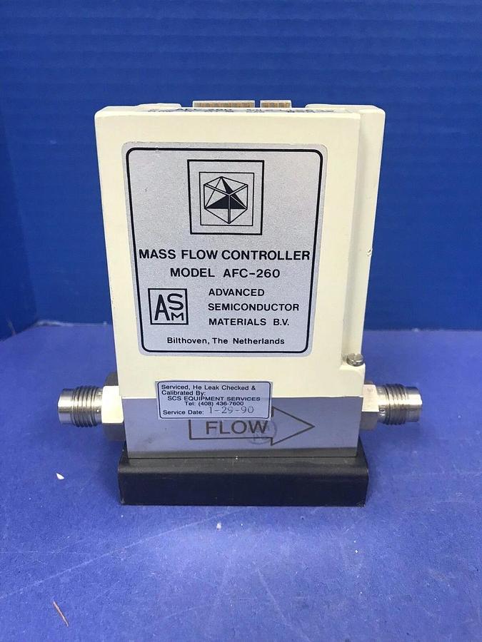 Used ASM AFC-260 MFC, Range: 5 SLM, Gas: N2 O, 1/4" Male VCR In/Out
