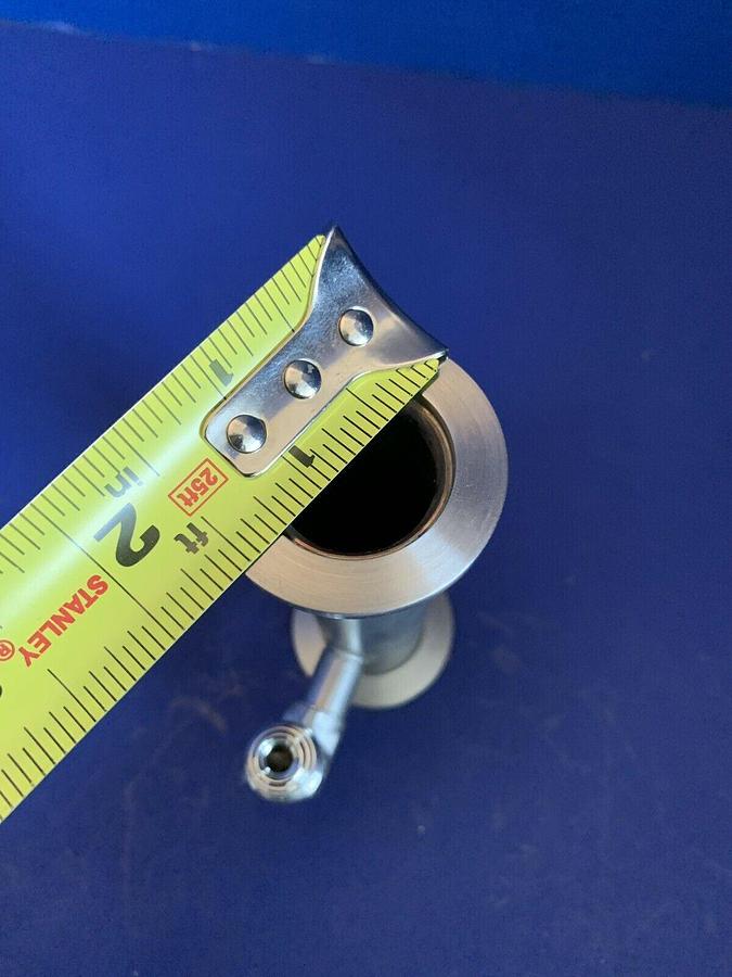 Used Vacuum Tube Nipple w/ 1/4" MVCR Port, 4" SS Pipe, NW25 Flanges, Used