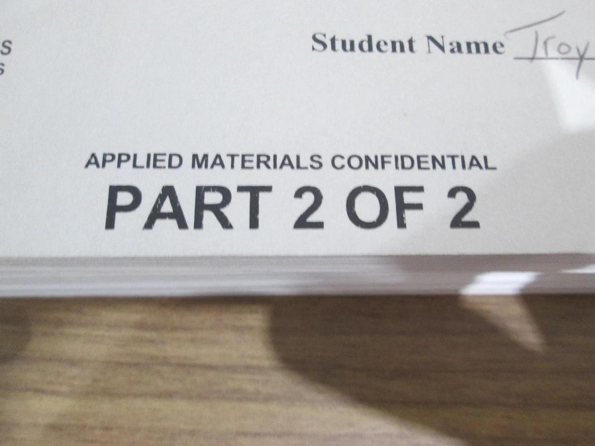 Used AMAT, Implant Quantum X 200/300mm Preventative Maint Student Guide, Used Part 1