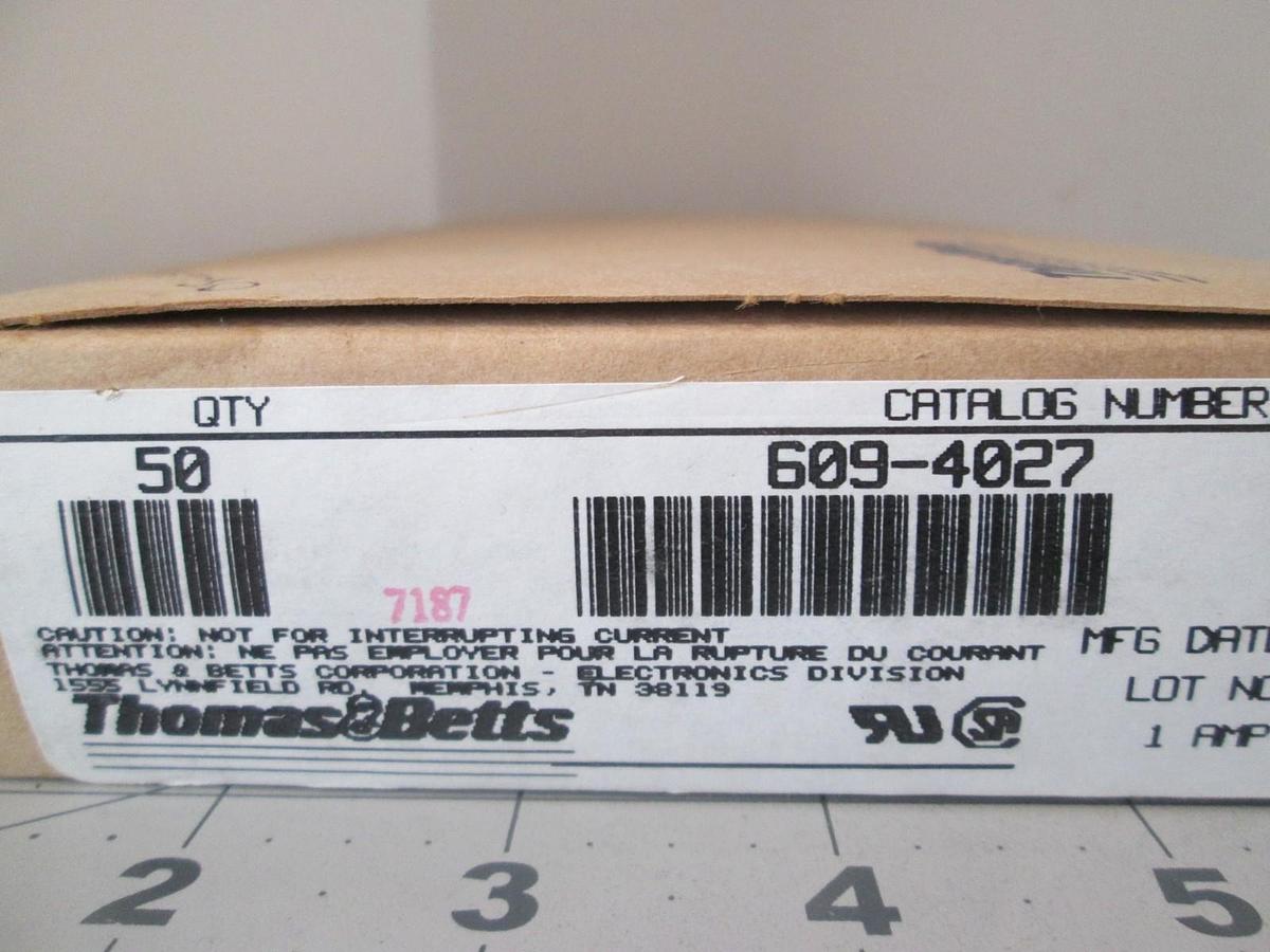 Thomas Betts, 609-4027, Header Connector, New, Lot of 50