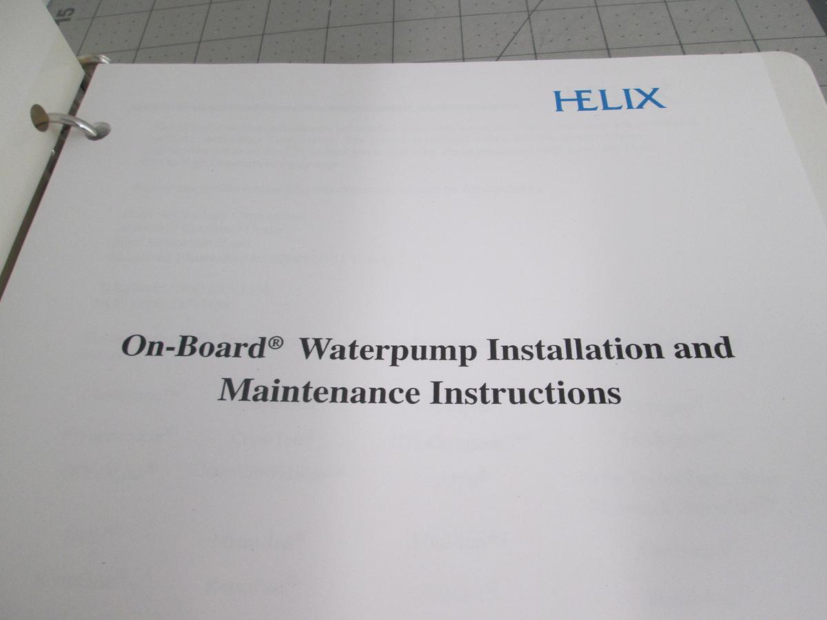 Used Cryogenics, On-Board, Waterpump Installation and Maintenance Instructions, 8040364, Used