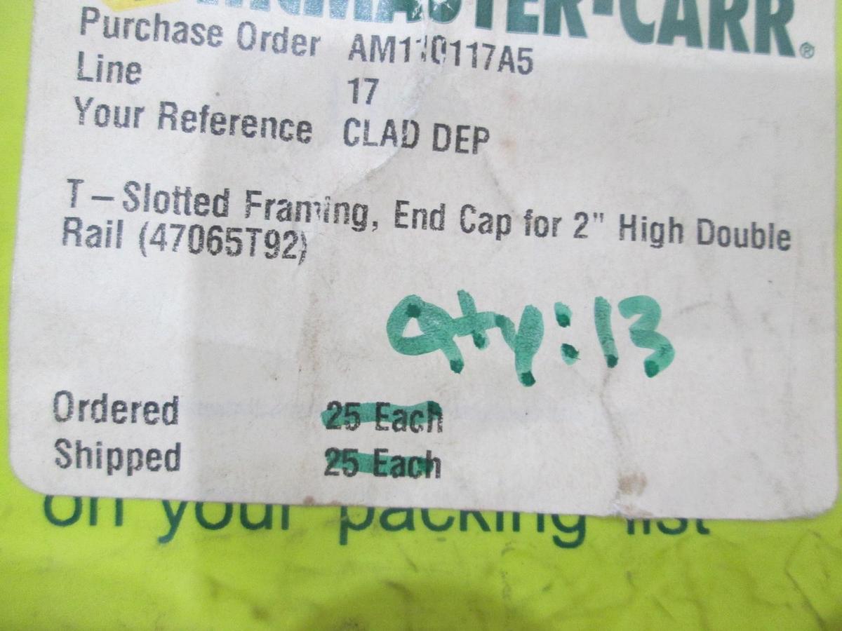 Used 8020.Net, 260-248-8030, T-slotted Frame, End Cap for 2", New, Lot of 13