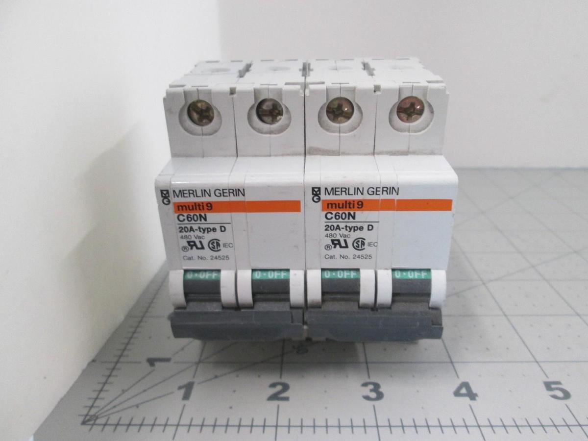 Merlin Gerin, C60N, 20A, Multi 9, 2 Pole Circuit Breaker, New, Lot 2