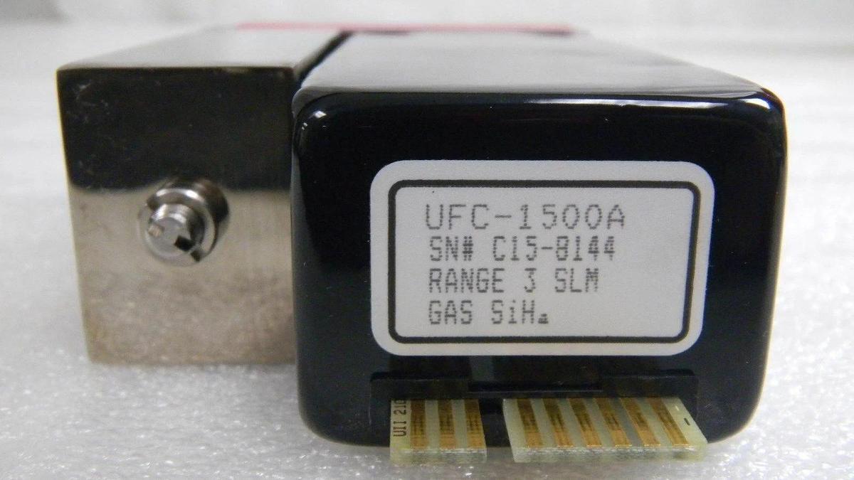 Used Unit UFC-1500A, Mass Flow Controller, Gas- SiH4, Range- 3 SLM, 1/4" M I/O
