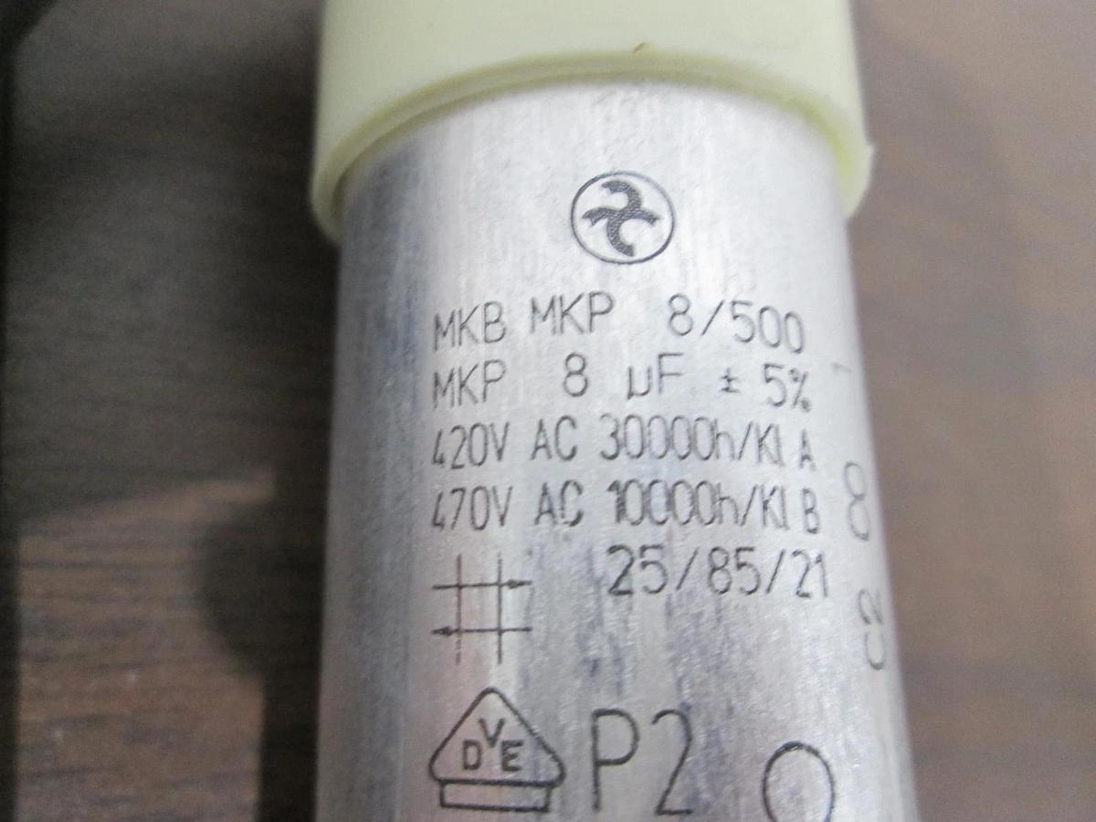 Used Pflanzenol Schutzart, MKB MKP, 8/500 Capacitor, Used, Lot of 3