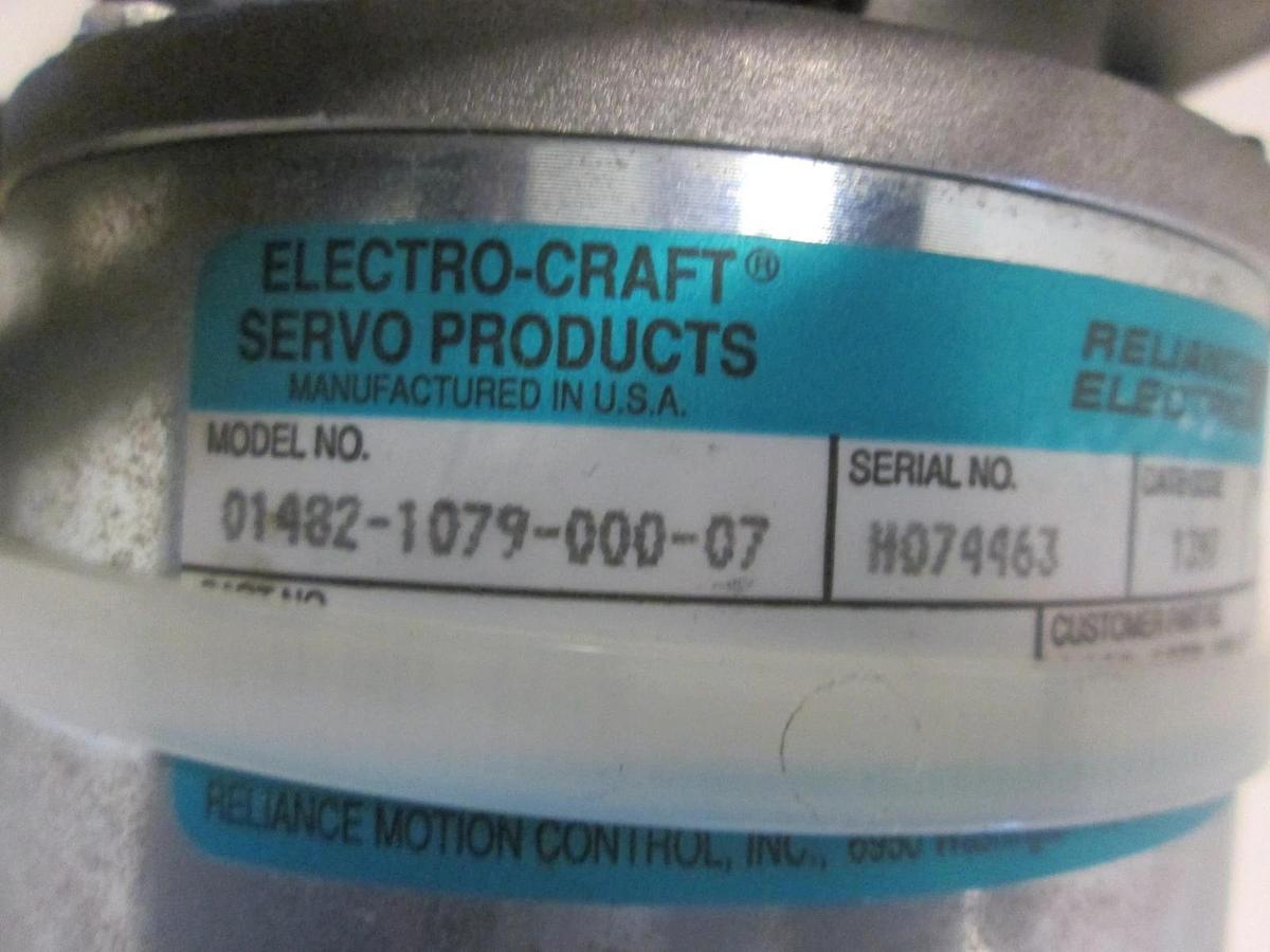 Used Reliance Motion Control, 01482-1079-000-07, Electro-Craft Servo Motor, Used