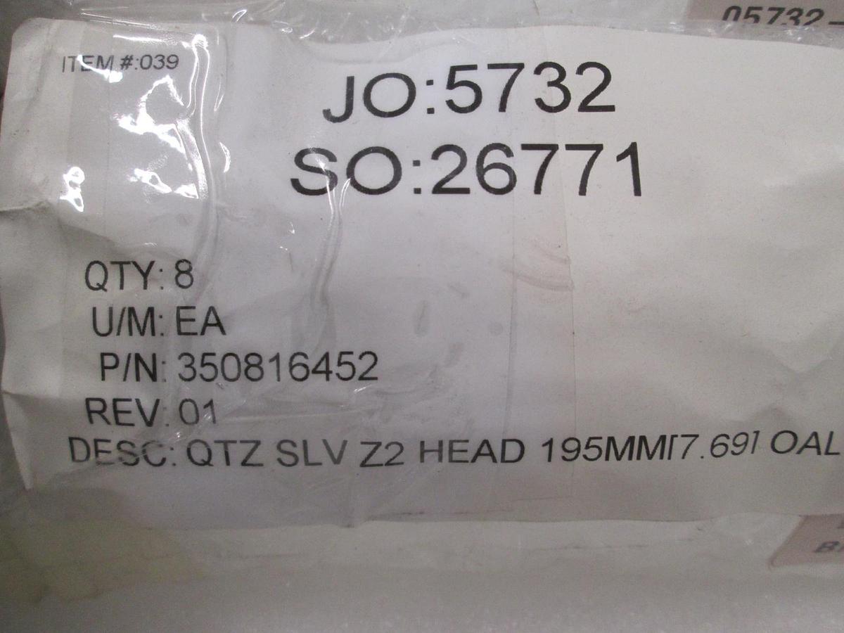 Quartz SLV Z2 Head, 195mm 7.691 OAL, New, Lot of 8