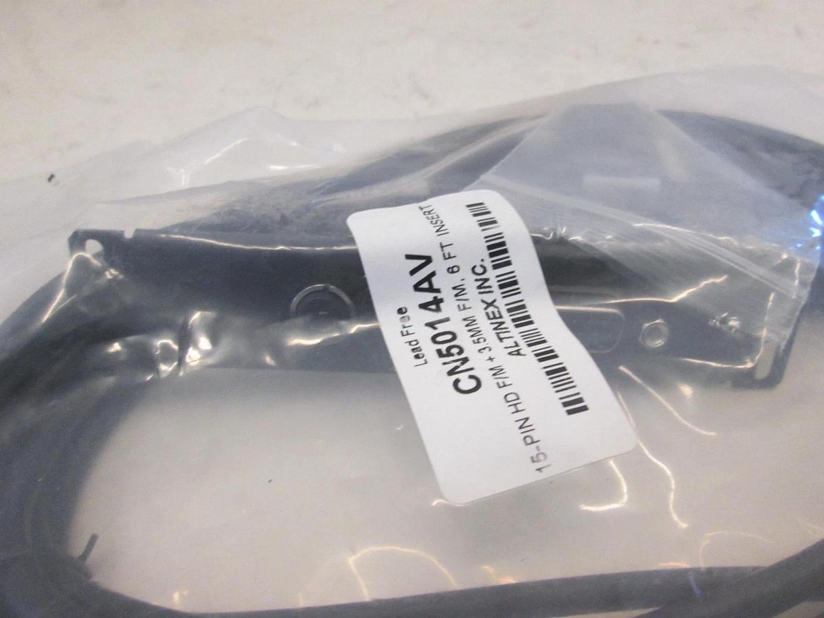 Used Altinex, CN5014AV, 15-Pin HD F/M + 3.5MM F/M, 6Ft Insert Plate, New