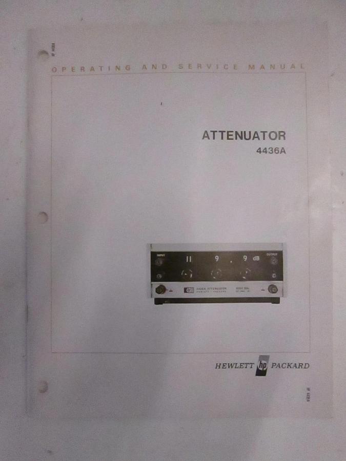 Used HP Attenuator 4436A Operating and Service Manual, Used