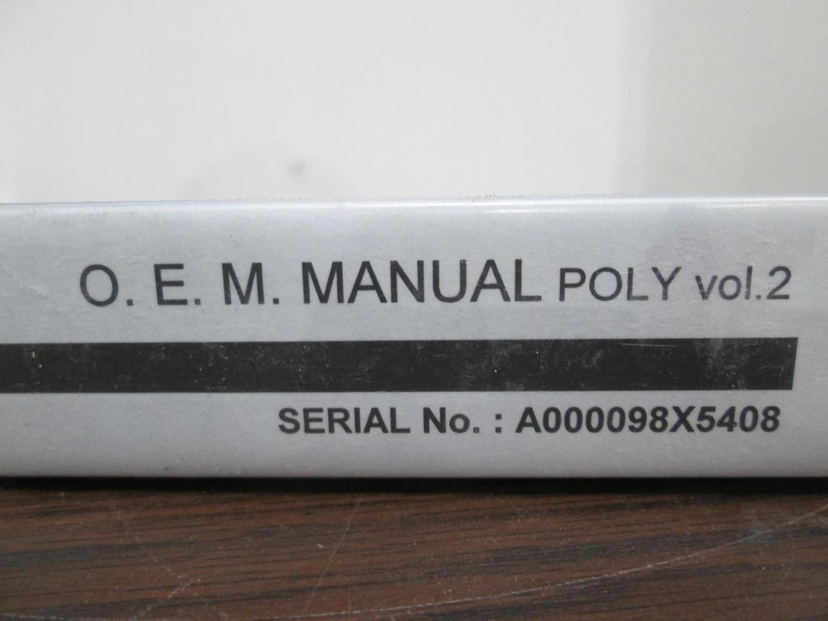 Used Tokyo Electron, ALPHA-8S-E, Poly, O.E.M. Manual, Vol 2, Used