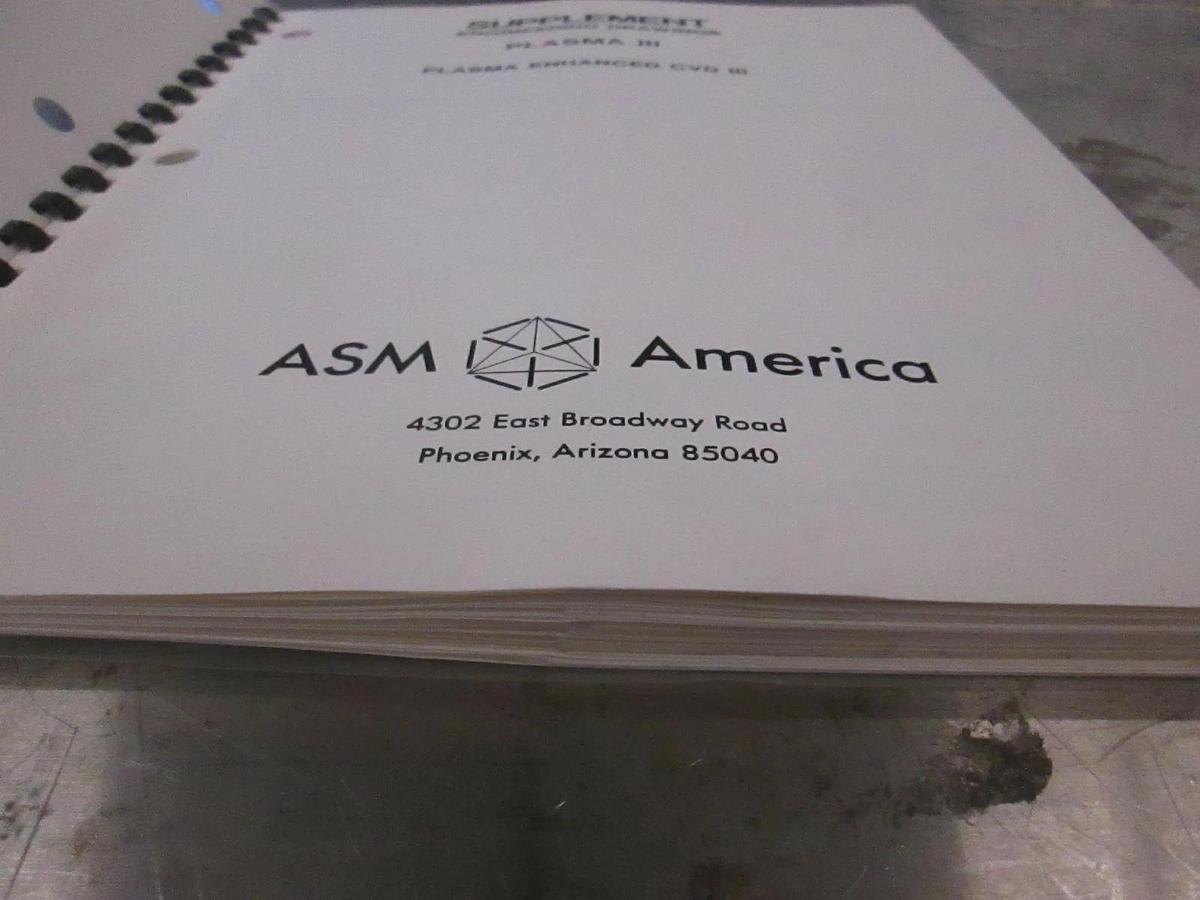 Used ASM America Plasma Enhanced CVD 111 Supplement Engineering Drawings, Used