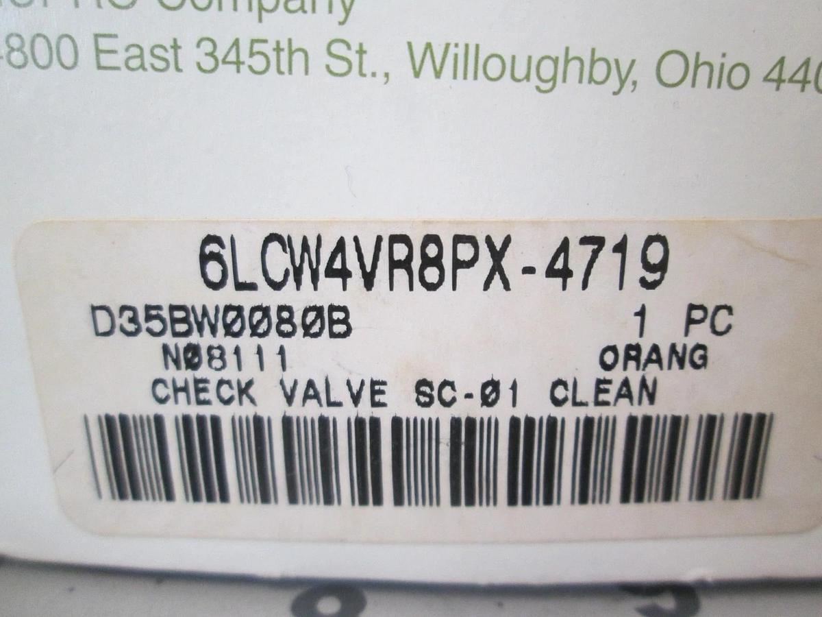 Swagelok, 6LCW4VR8PX-4719, Check Valve SC-01, New