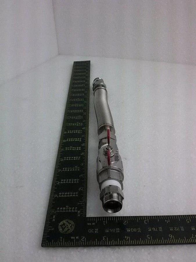 Used TEL Tokyo Electron N610-1/2 SCS13 Ball Valve with Tube Flex ORV20PS250, Used