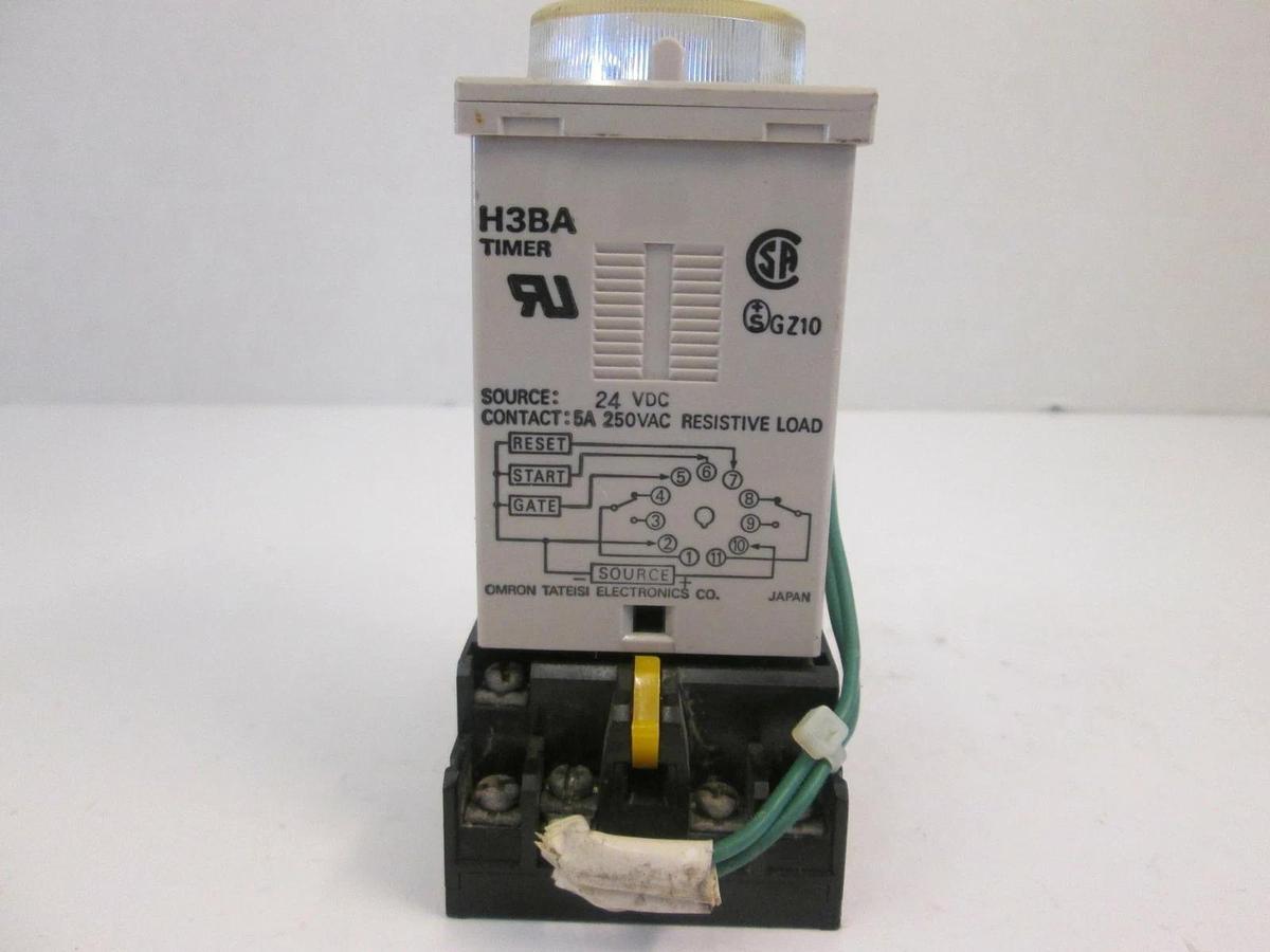 Used Omron H3BA With Base 24 VDC, 5A, Used