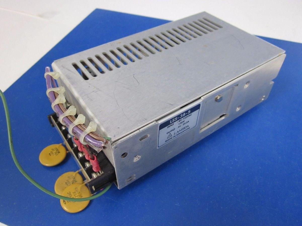 Used Lambda LSS-38-5 Power Supply, Input: 85-132VAC, 47-440HZ,135W, Output: 5V,20.0A