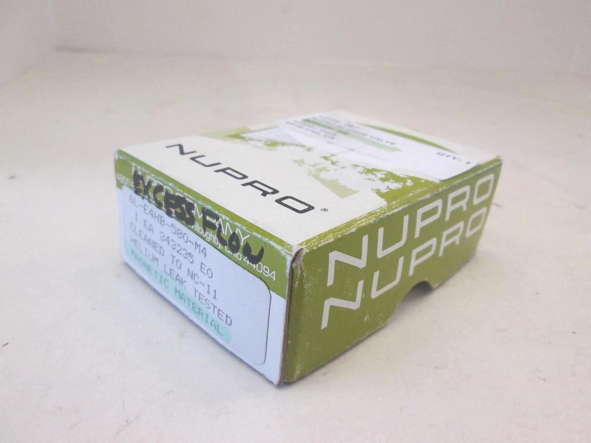 Nupro, 6L-E4HB-580-M4, Excess Flow Valve, 3000PSIG, New